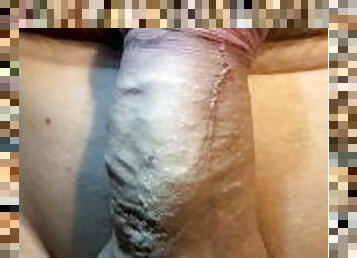 masturbation, amateur, ejaculation-sur-le-corps, énorme-bite, branlette, ejaculation, sperme, lait, blanc, bite