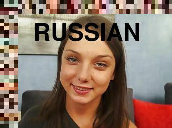 RussianSexSluts - Foxy Di interview, striptease and giving head - Foxy di