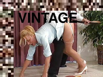 vintage, klassiker, blond, fetisch, smisk