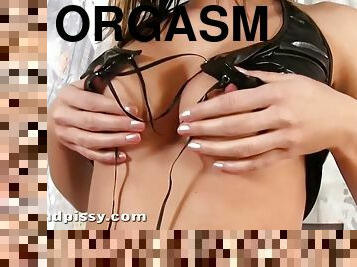 masturbation, orgasm, pissande, brudar, tonåring, leksak, rakad