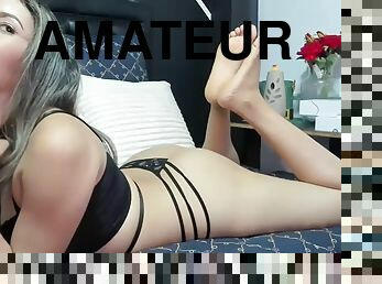 masturbación, amateur, adolescente, webcam, a-solas