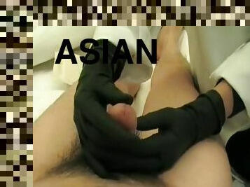 asiatique, infirmière, ébène, branlette, black