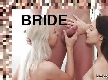 brud, avsugning, tonåring, hardcore, par, gruppsex, trekant, blond, bröllop