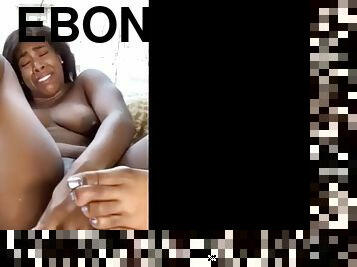 masturbation, ébène, black, webcam