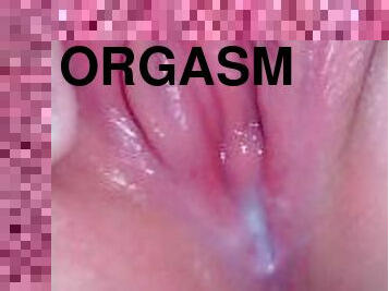 klitta, masturbation, orgasm, fitta-pussy, kvinnligt-sprut, fingerknull, kåt, knullande, perfekt, vått
