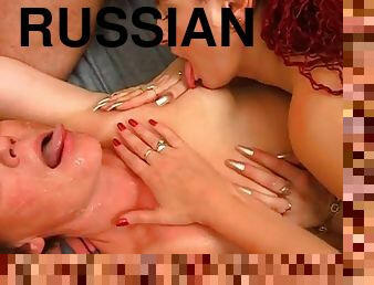 russisk, strapon, hardcore, trekanter