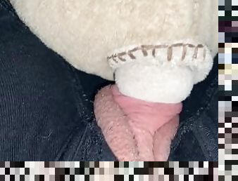 Peeping Clit Rubs Stuffie HARD