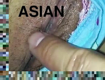 asiatique, masturbation, amateur, point-de-vue