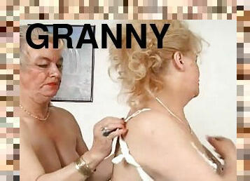 Granny goes down on sexy old pussy