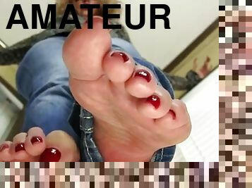 amatör, fötter, pov, fetisch, liten