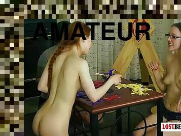 amateur, lesbienne, insertion, taquinerie