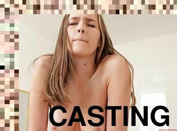 hårig, casting, pov, blond