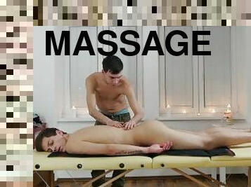 Oscar Invites Ryan to Lie Down on His Massage Table for a Soothing, Full Body Rubdown