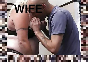 Wife leaves and he is cheating with blonde chubby