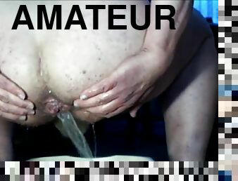 pissing, amatør, anal, leke