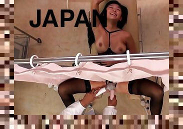 asiatisk, sygeplejerske, fisse-pussy, pikslikkeri, læge, legetøj, hardcore, japans, strømper, sperm