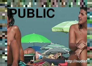 pubblici, spiaggia, spagnole