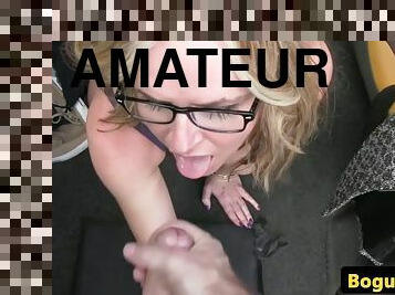 levrette, amateur, fellation, ejaculation-sur-le-corps, milf, sur-le-visage, blonde, bout-a-bout