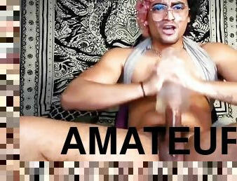 masturbation, amateur, énorme-bite, gay, solo, boules, musclé, bite