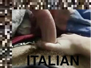 masturbation, amatör, tonåring, juckande, italiensk, ensam