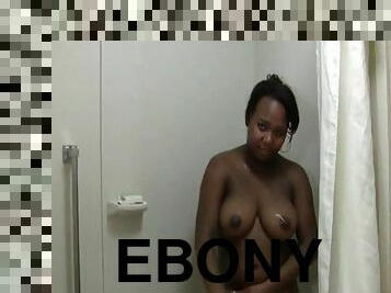 bañando, tetas-grandes, babes, negra-ebony, negra, ducha