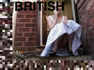 Blonde british babe tells you off