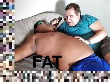 Fat bottom Fabio endures tickling torment from chubby Matt