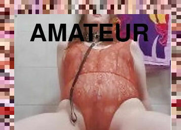 masturbaatio, amatööri, lelu, kiimainen, dildo, soolo