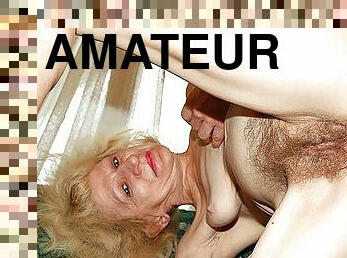 gros-nichons, extrême, grand-mère, poilue, vieux, amateur, mature, fellation, ejaculation-sur-le-corps, granny