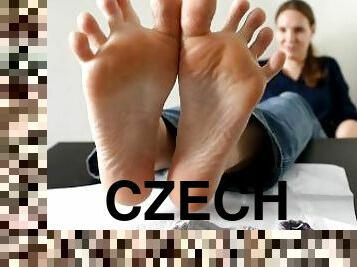 fötter, perfekt, fetisch, tjeckisk, tår
