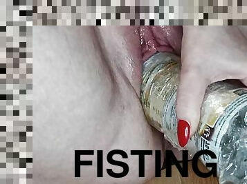 fisting, fisse-pussy, hardcore, blond, knepning-fucking, dildo