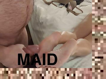 Footjob From The Hotel Maid