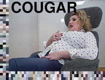 Gorgeous blonde cougar gets annihilated on her first casting