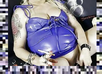 kone, amatør, milf, legetøj, mor, blond, britisk, dildo, latex, femidom