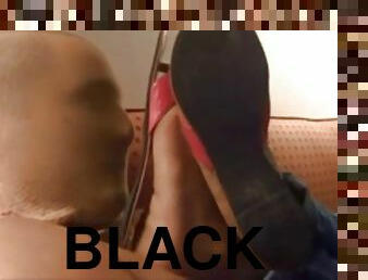 чорношкіра-ebony, чорношкіра, ступні