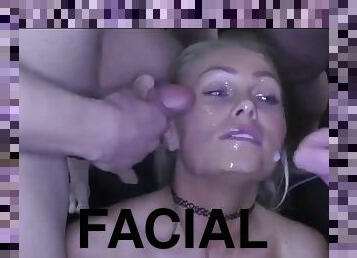 Facial while sucking another cock compilation 7