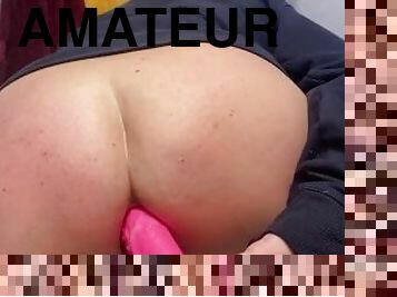 amador, anal, mulher-madura, brinquedo, fudendo, apertado, dildo, sozinho, foda-no-traseiro