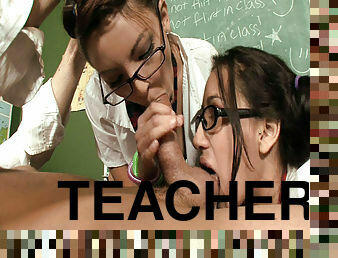 lærer, teenager, trekanter