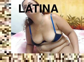 latino, regordeta, webcam, leche