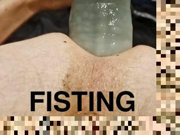 fisting, gigantisk, amatör, anal, leksak, gay, dildo, ensam, twink