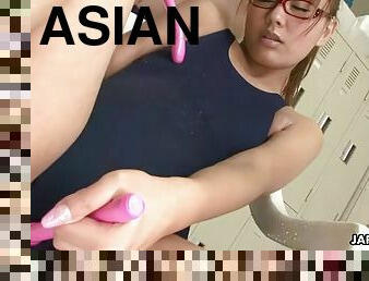 asiatique, orgasme, fellation, jouet, japonais, piscine, mignonne, gode, méchant, bikini