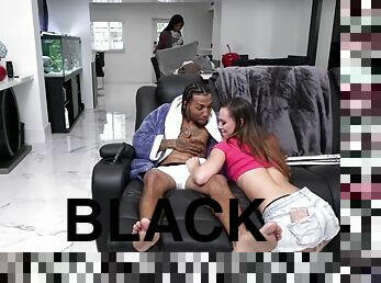 Teen aidra fox sucks macana man's huge black cock