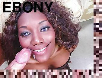 Pure ebony loves white inches hammering her pussy like that