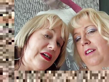 Two British Mature Blondes have a Foursome