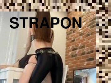 strap-on, anal, bdsm, slav, slyna, älskarinna, dominans, brunett, femdom