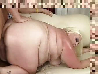Blonde BBW Has Her Plump Pussy Fucked Hard