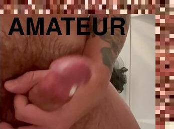 bad, masturbation, amatör, cumshot, gigantisk-kuk, sprut, dusch, ensam, kuk