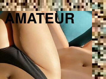 masturbation, fitta-pussy, amatör, brudar, fingerknull, pov, perfekt, ensam, rakad