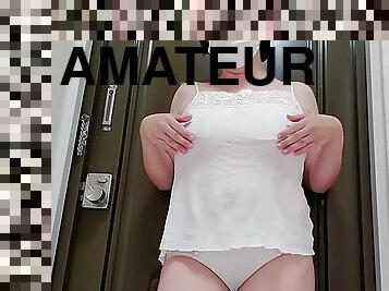 asiatique, gros-nichons, énorme, masturbation, chatte-pussy, femme, amateur, mature, milf, maison