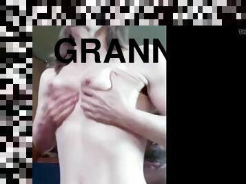 granny, compilation, belle, seins-flasques